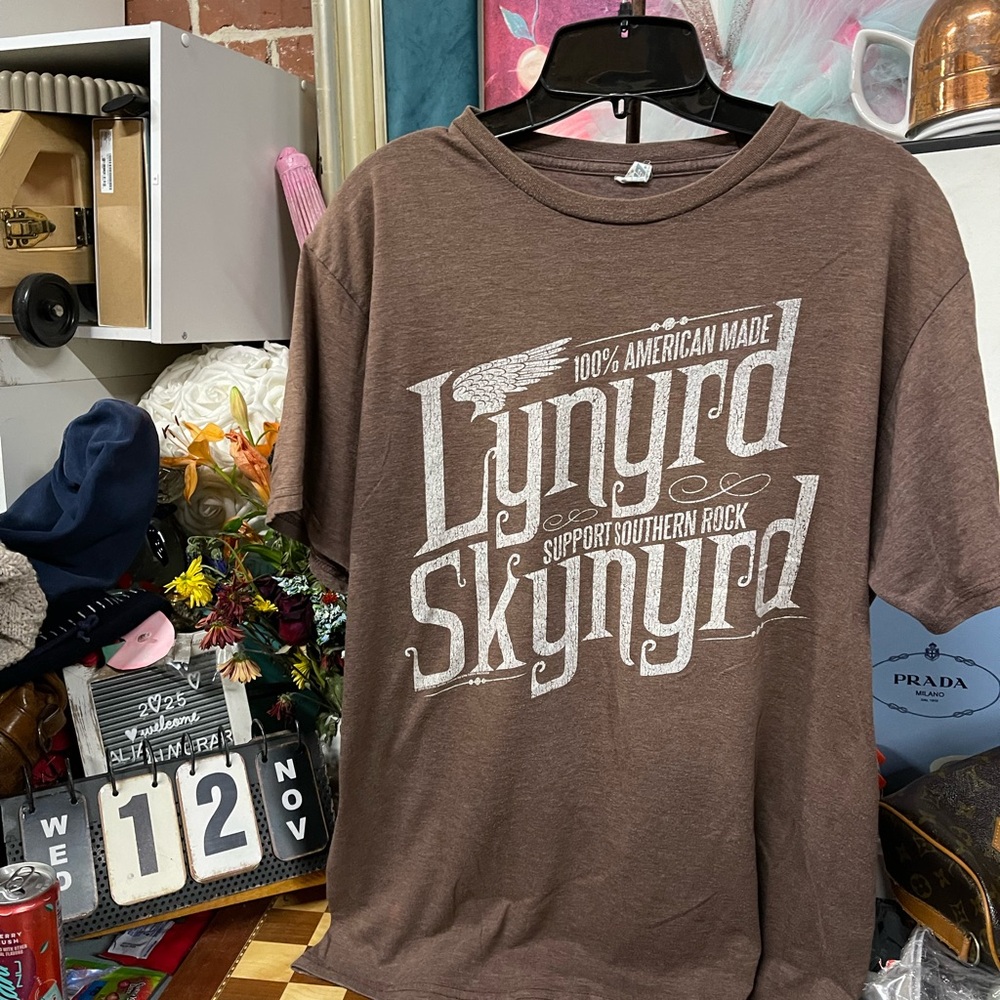 Lynyrd Skynyrd Support Southern Rock Graphic Band Tee T Shirt 70’s